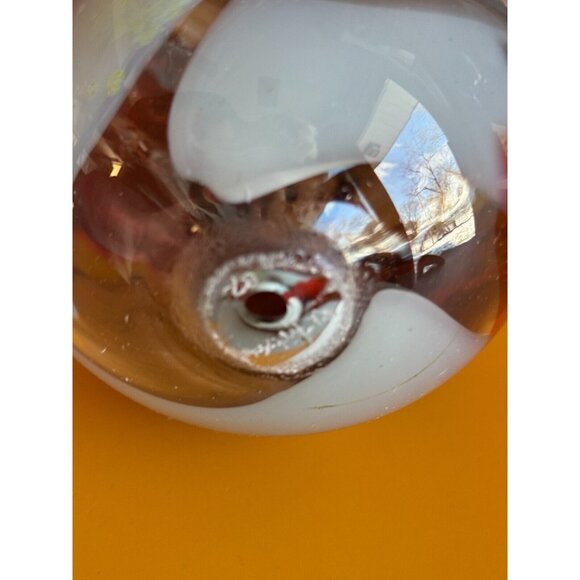 Robert Lee Fritz Studio Blown Art Glass Hanging Ball Decor Signed Dated 1982 - Picture 8 of 9